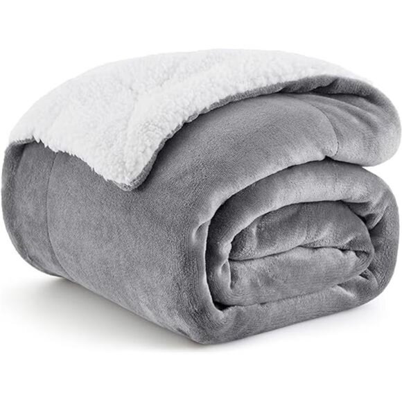 Soft Sherpa Fleece Throw Blanket for Couch - Thick and Warm - Picture 7 of 7